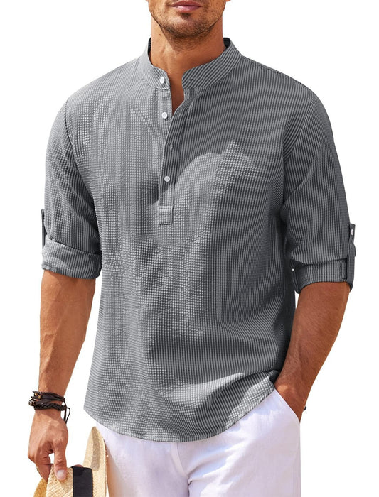 Cormac - Blokes' Long Sleeve Chill Linen Shirt