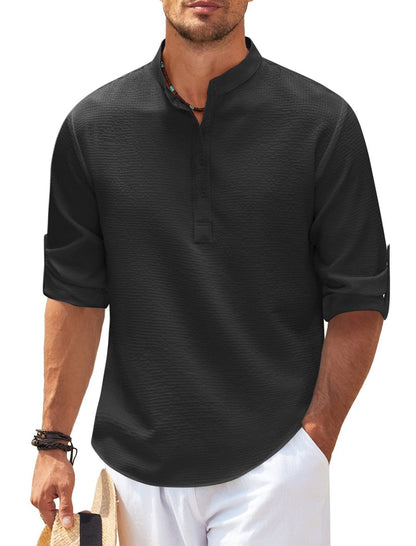 Cormac - Blokes' Long Sleeve Chill Linen Shirt