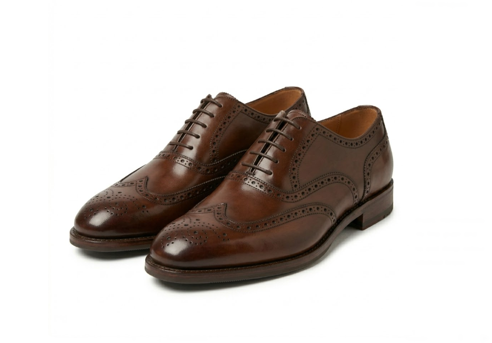 Polierte Leder-Brogues