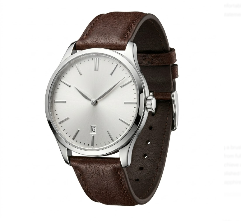 Klassische Dresswatch mit Lederband