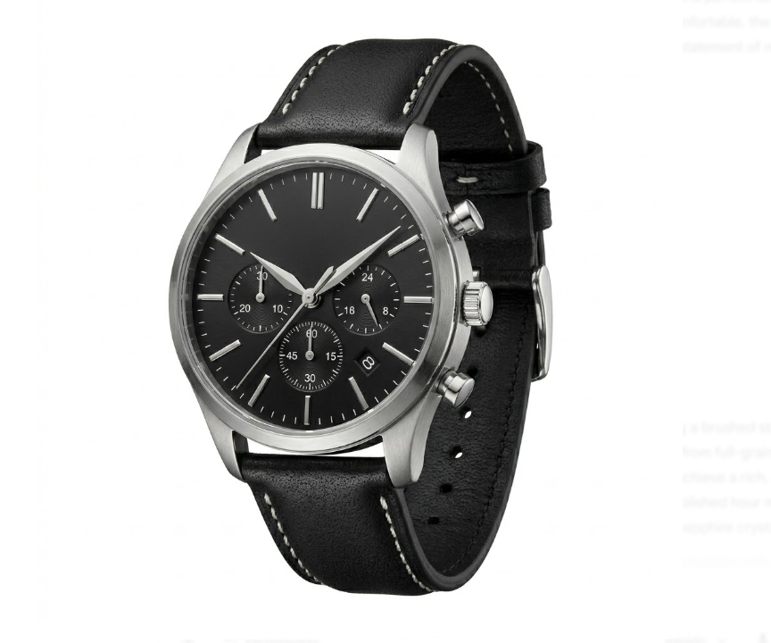 Chronograph mit Lederarmband