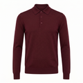 Langarm-Polo aus Merinowolle