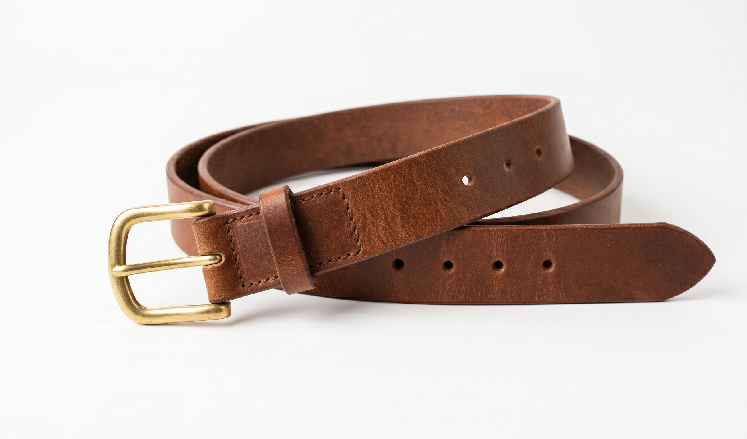 Klassischer Ledergürtel mit Narbenstruktur