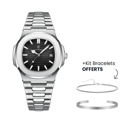 Men's Luxe Nautilus™ Watch with a Free Bracelet Kit – Proper Bargain!