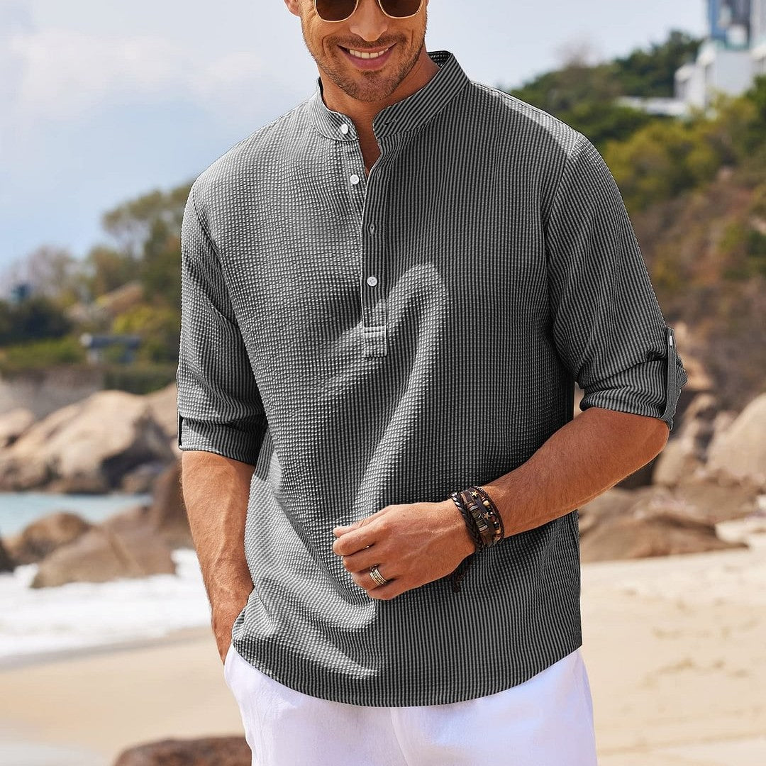 Cormac - Blokes' Long Sleeve Chill Linen Shirt